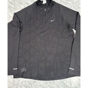 Nike Pinnacle Running Division Black Top 1/4 Zip Mens Medium FZ1121-010  NEW
